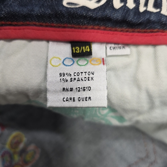 Vintage Y2K COOGI Jeans Rainbow Embroidered Spellout Bootcut Denim Size 13/14 - Picture 9 of 9